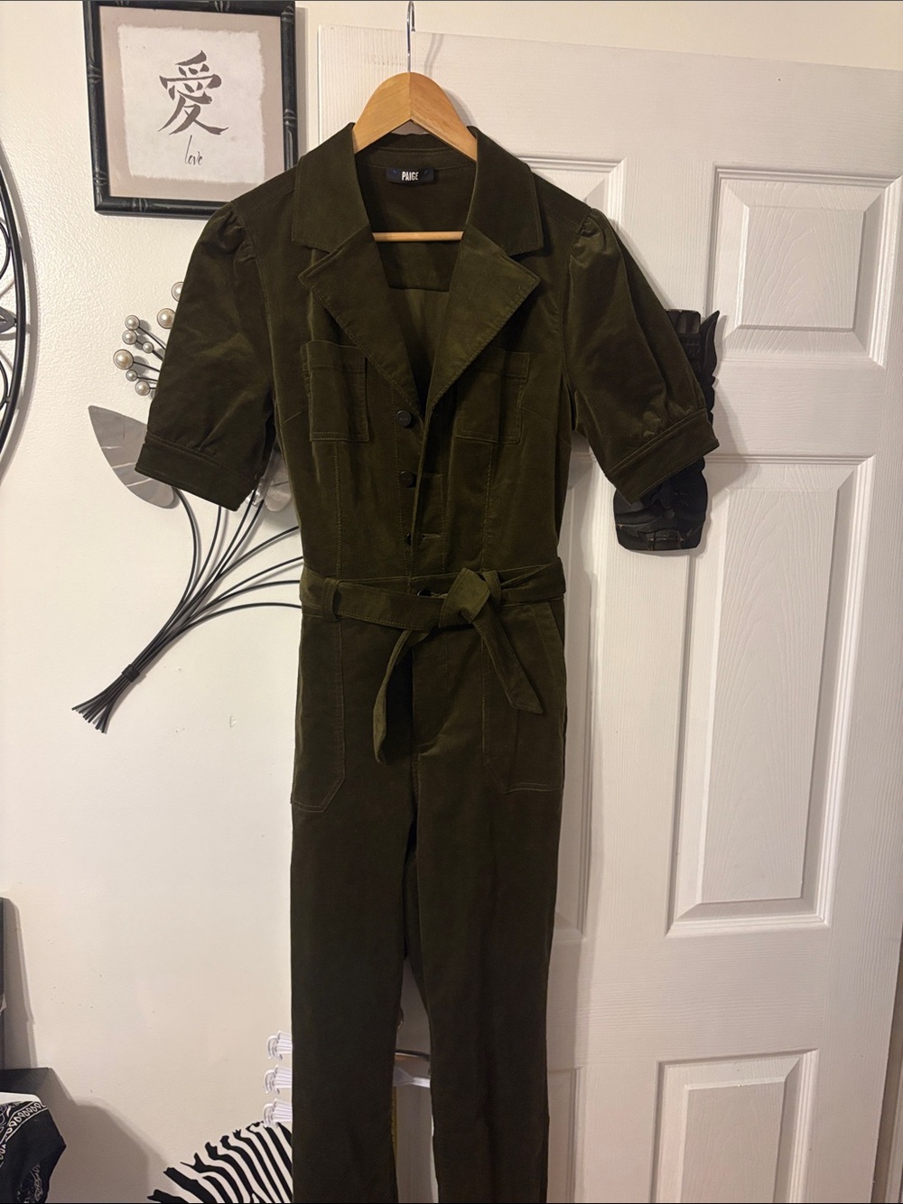 PAIGE Olive Green Knit Cardigan